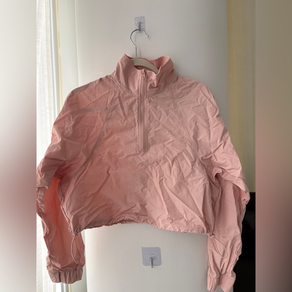 ALO Yoga Jackets & Blazers - ALO Yoga Blush Pink Cropped 1/4 Zip Alumni Pullover